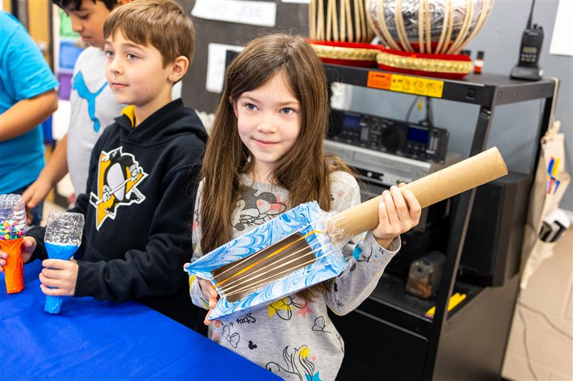 Edmondson Elementary students make homemade instruments